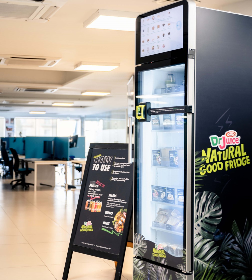 Dr Juice smart vending machine in office 
