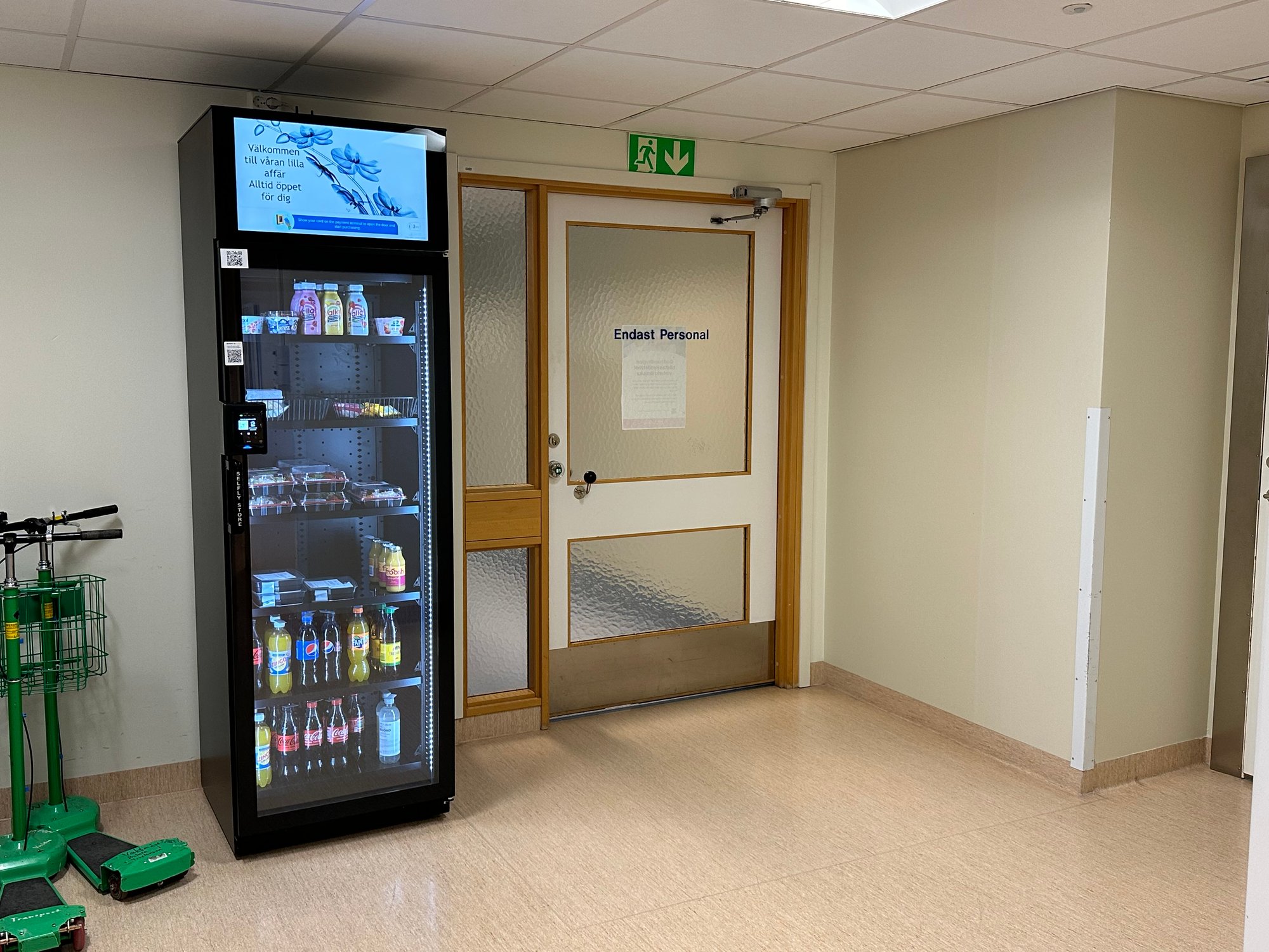 Smart vending machine at Ostersunds sjukhus