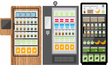 Smart vending machine illustration