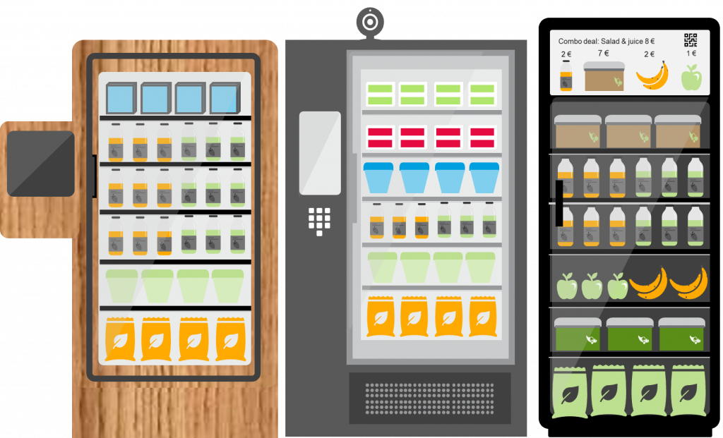 Smart vending machine technology illustration