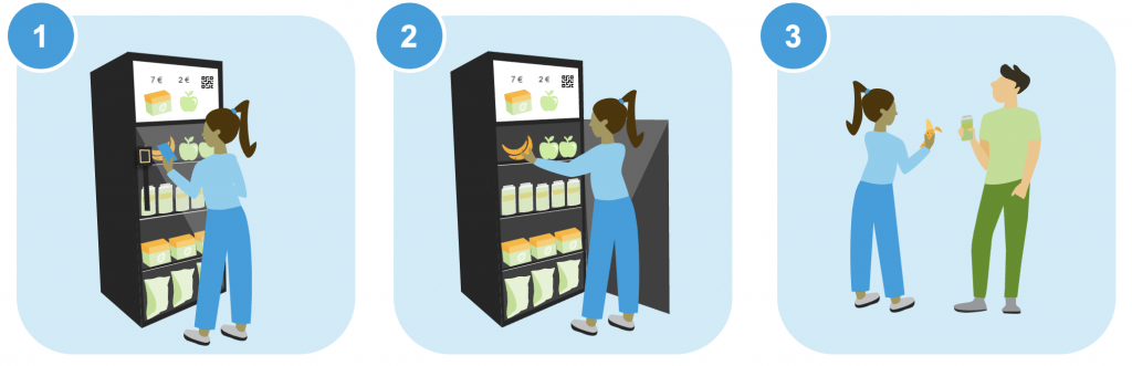How to buy from a smart vending machine 