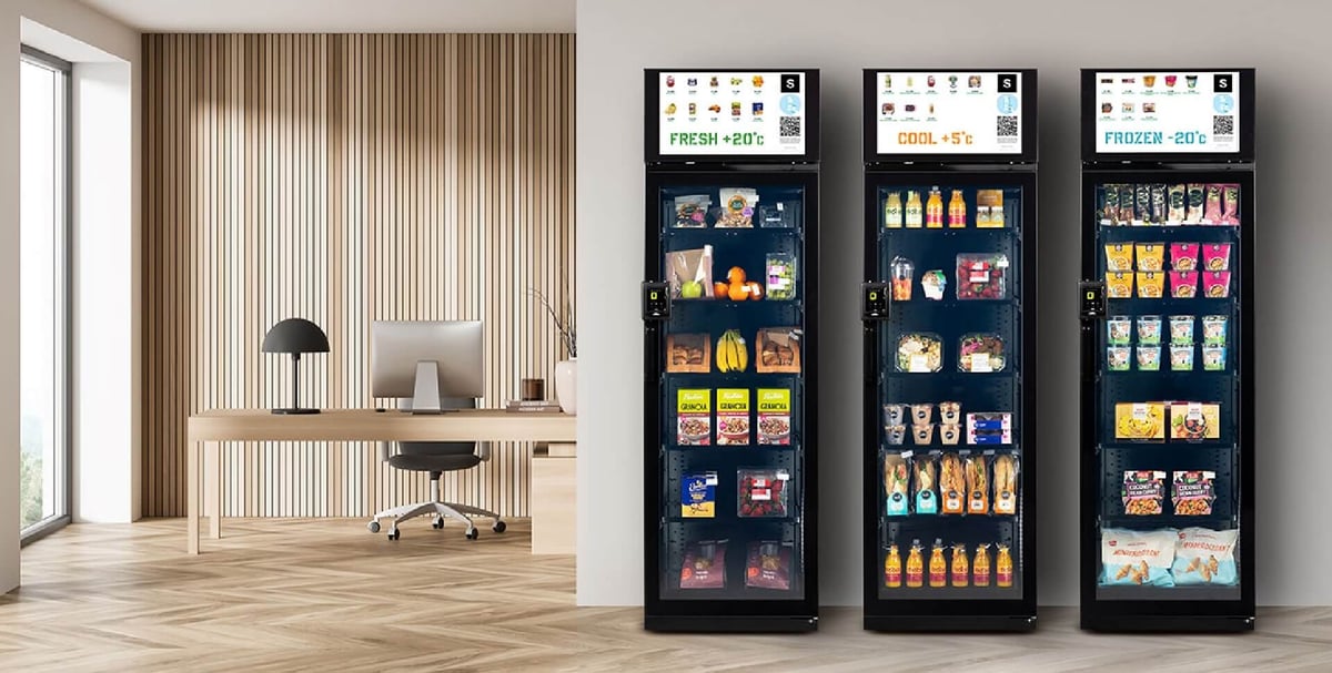 Smart vending machines at an office